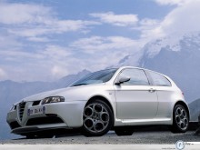 Alfa Romeo 147 white clouds wallpaper