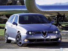 Alfa Romeo Sportwagon front view purple wallpaper