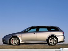 Alfa Romeo Sportwagon side view grey wallpaper