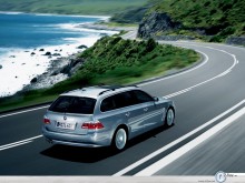 Bmw Serie 5 on the road wallpaper