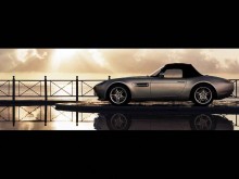 BMW Z8 on the bridge Wallpaper