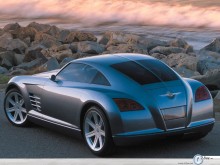 Chrysler Crossfire by shore of ocean wallpaper