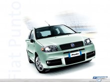 Fiat Punto in white wallpaper