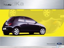 Ford Ka in yellow wallpaper