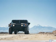 Hummer H1 mountain view wallpaper