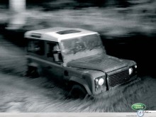 Land Rover Defender through water wallpaper