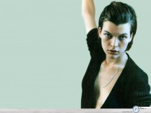 Milla Jovovich hands up wallpaper