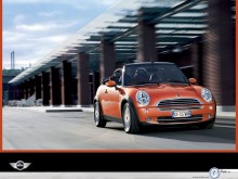 Mini Cooper Cabrio under railway  wallpaper