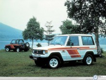 Mitsubishi Pajero in nature  wallpaper