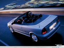 Opel Astra Cabrio blue up view wallpaper